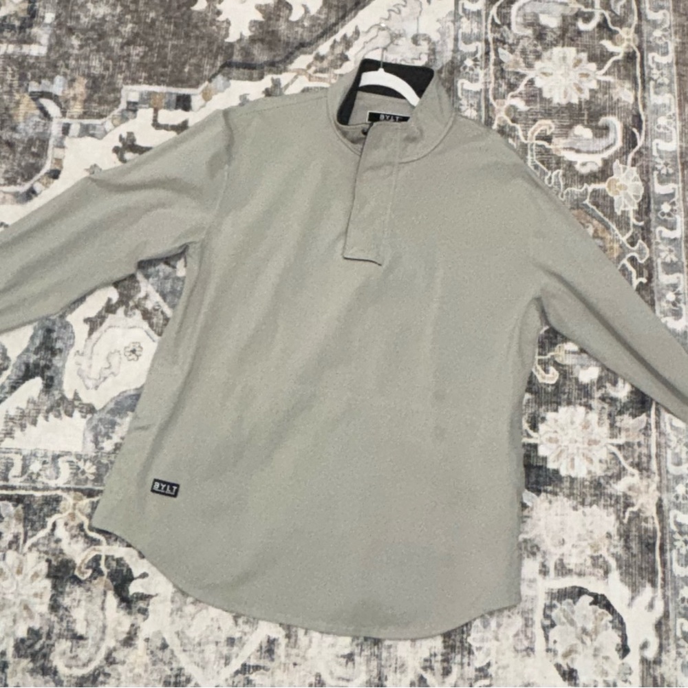 BYLT Basics Men's Zip Up Sweater - Light Gray